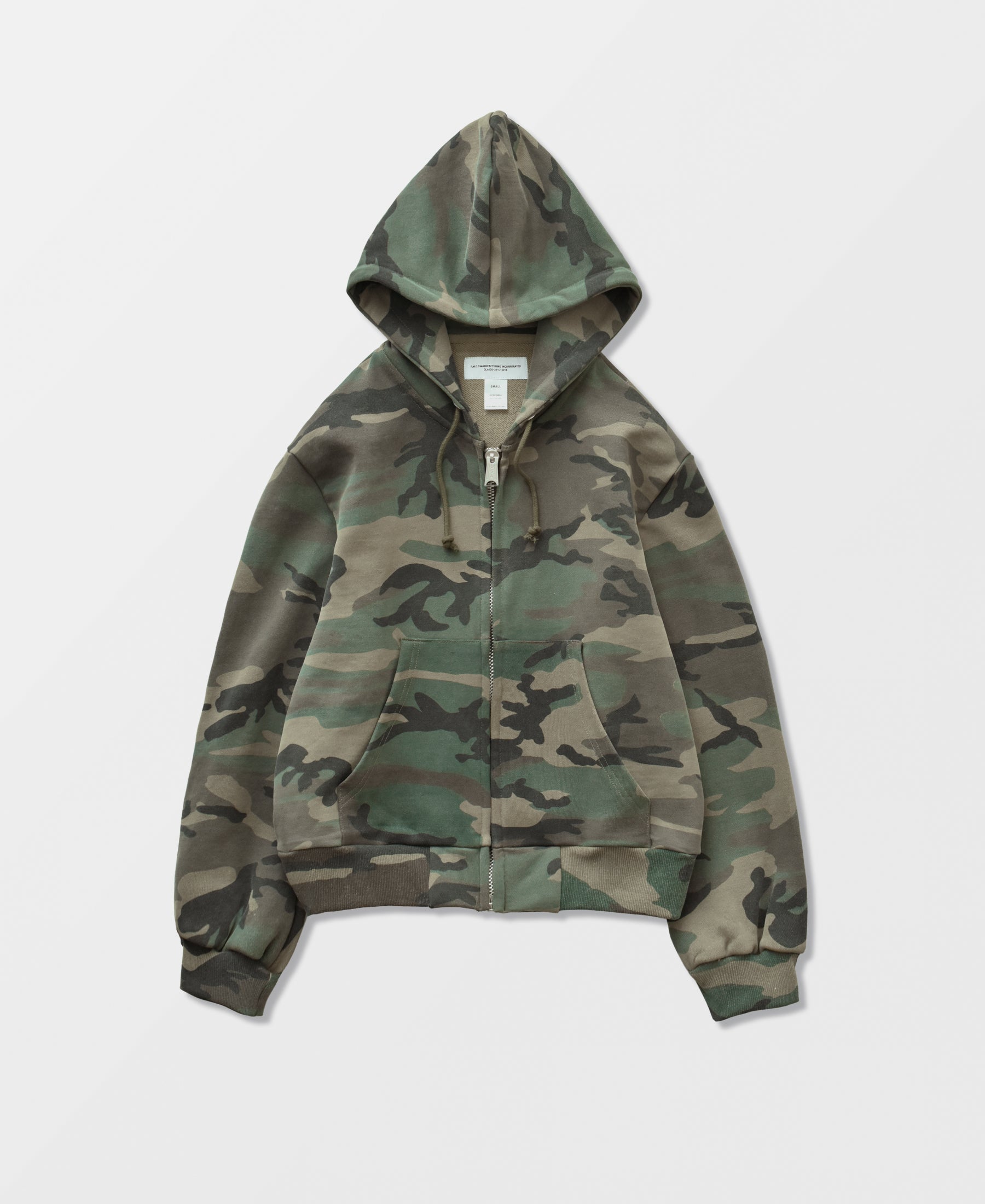 Wodland Camo Sweat Zip Hoodie | Vintage Wash
