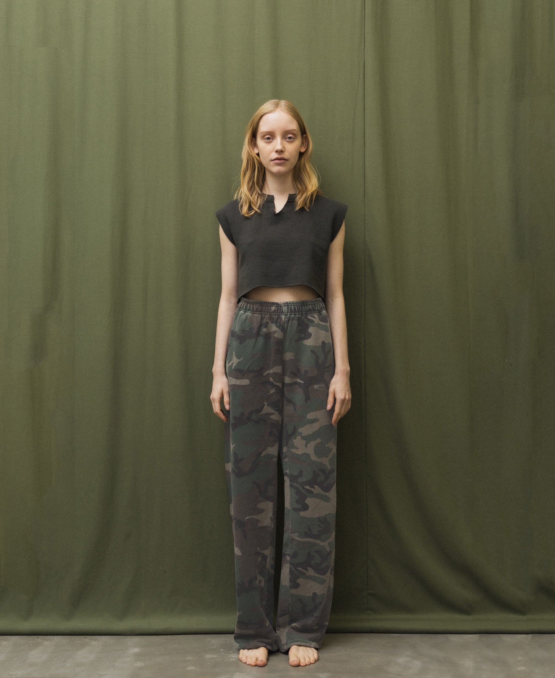 Wodland Camo Sweat Pants | Vintage Wash