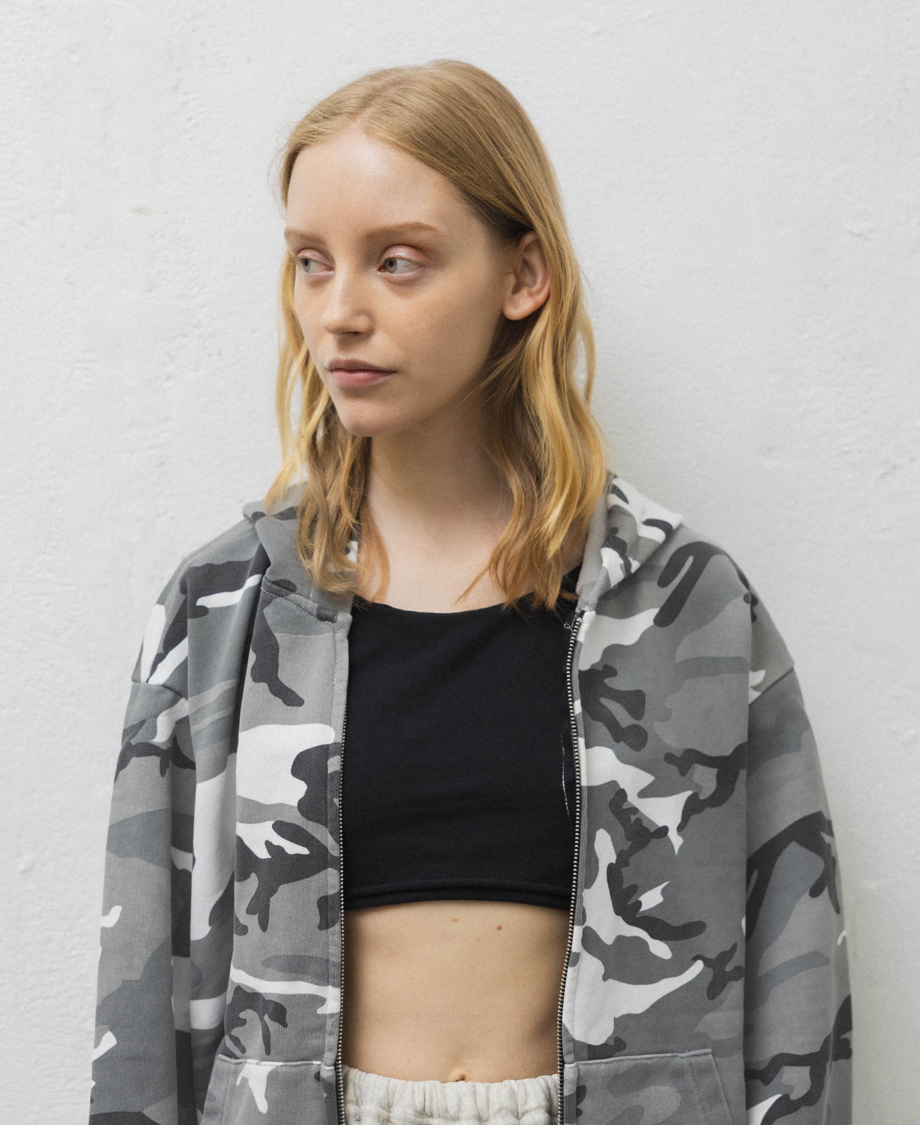 Urban Camo Sweat Zip Hoodie | Vintage Wash