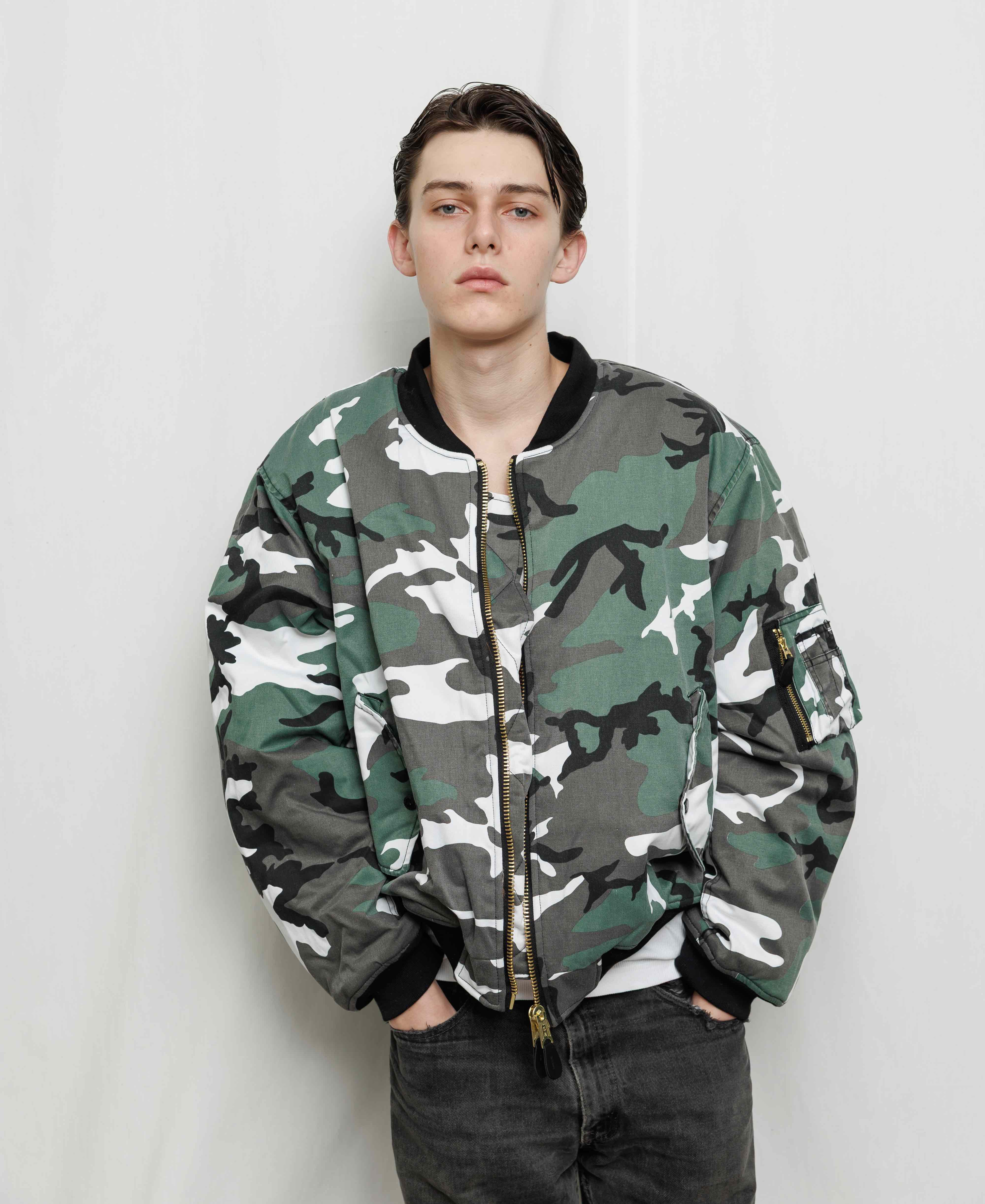 LTD 100 VINTAGE WASH PADDED BOMBER JACKET | Urban Camo