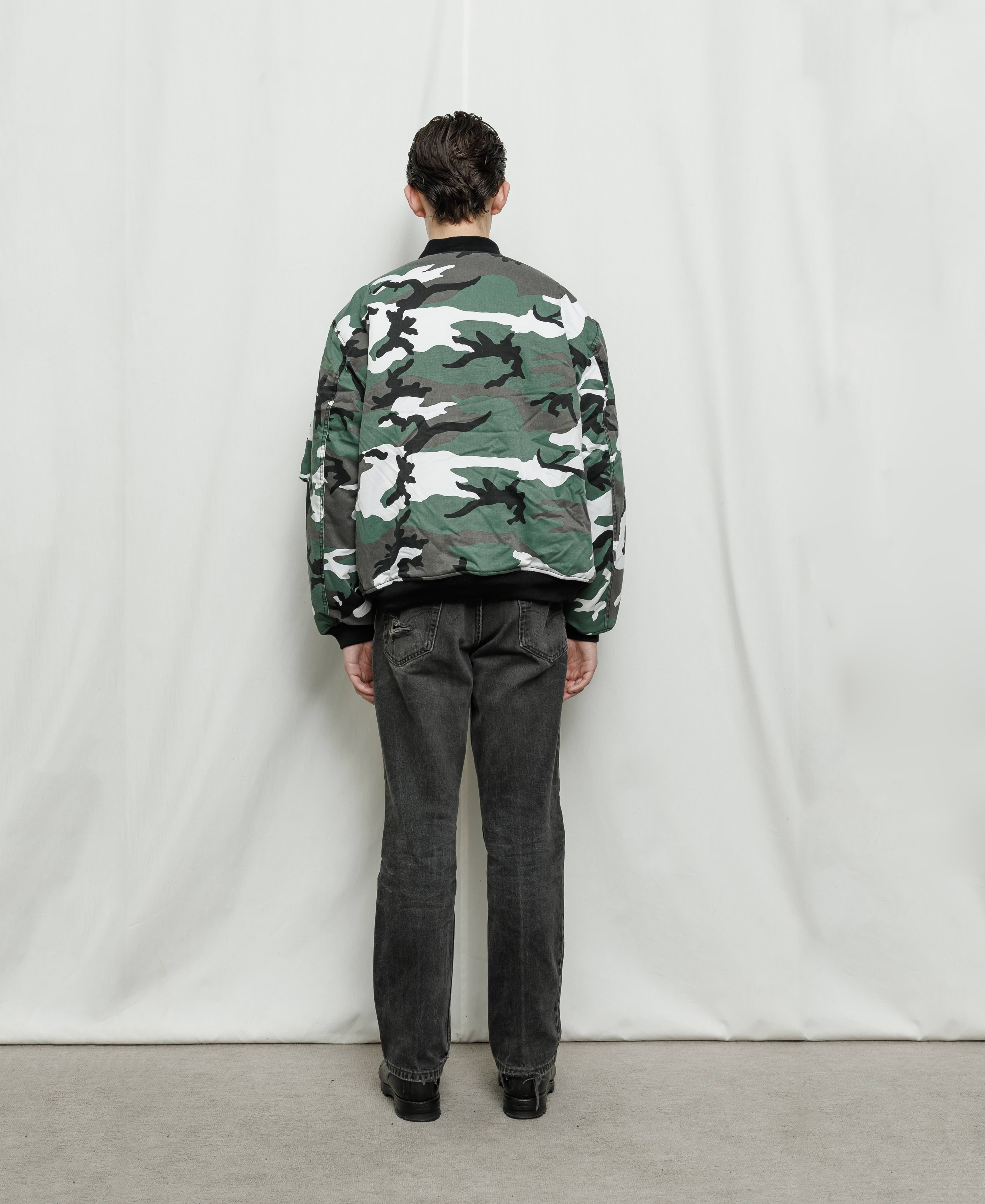 LTD 100 VINTAGE WASH PADDED BOMBER JACKET | Urban Camo
