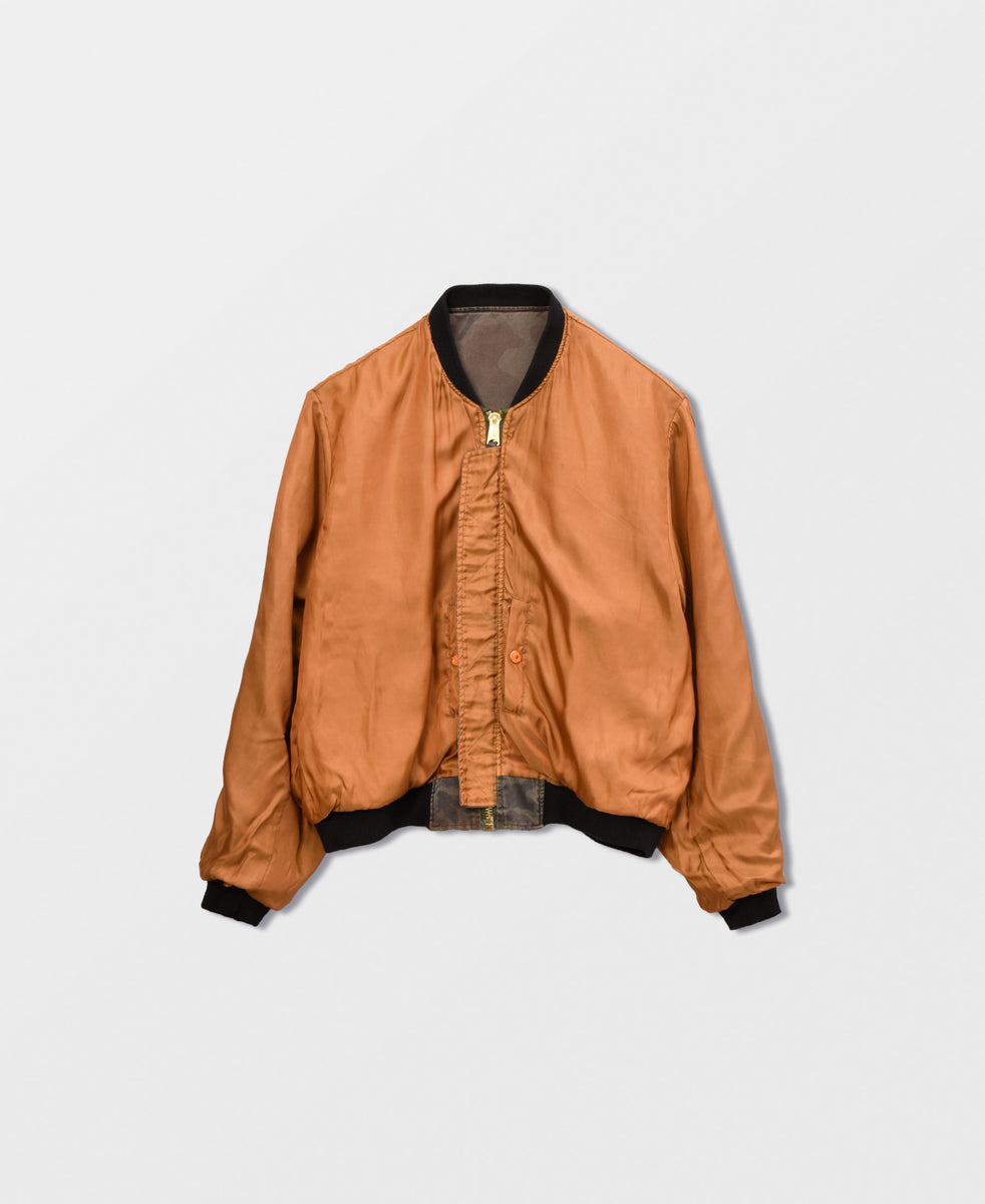 ANTIQUE WASH NON PADDED BOMBER JACKET | WOODLAND CAMO