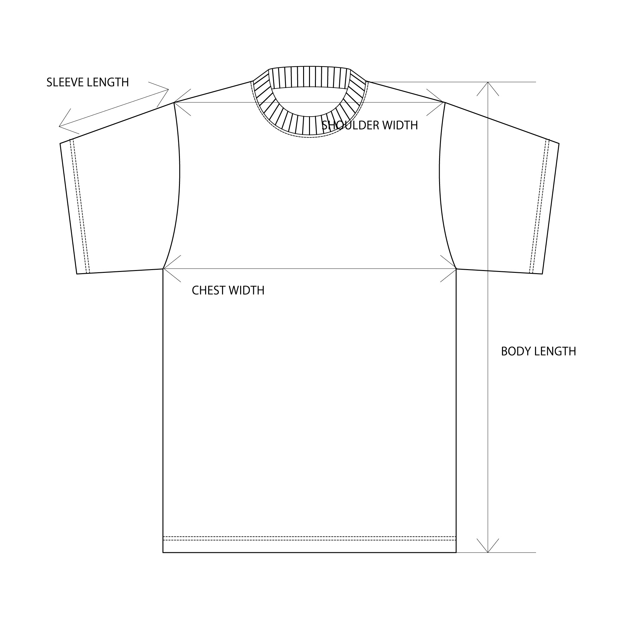 TSHIRTサイズ表の絵型