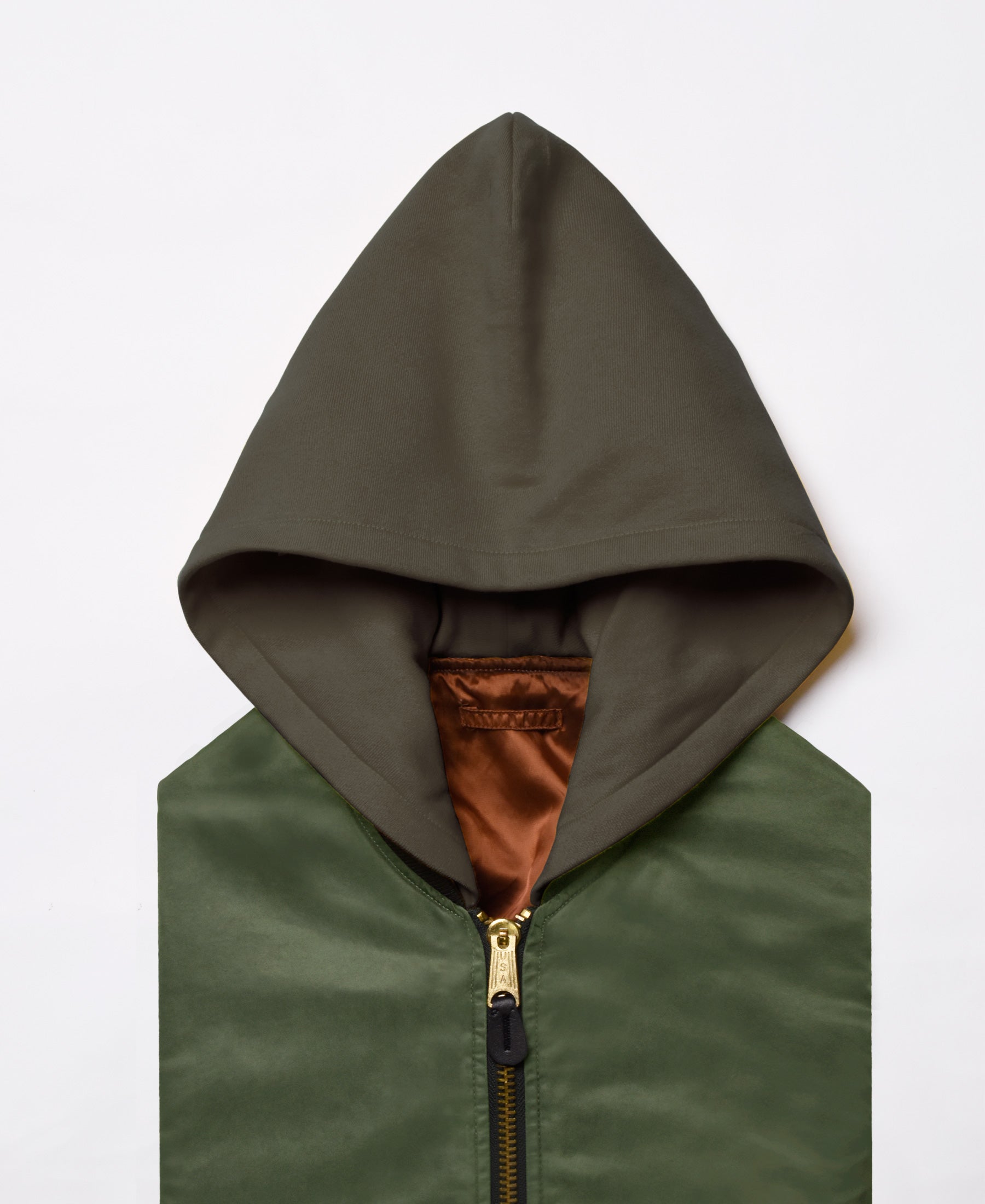 CUSTOM OPTION : COTTON FLEECE HOOD OLIVE DRAB ( LIMITED COLOR )