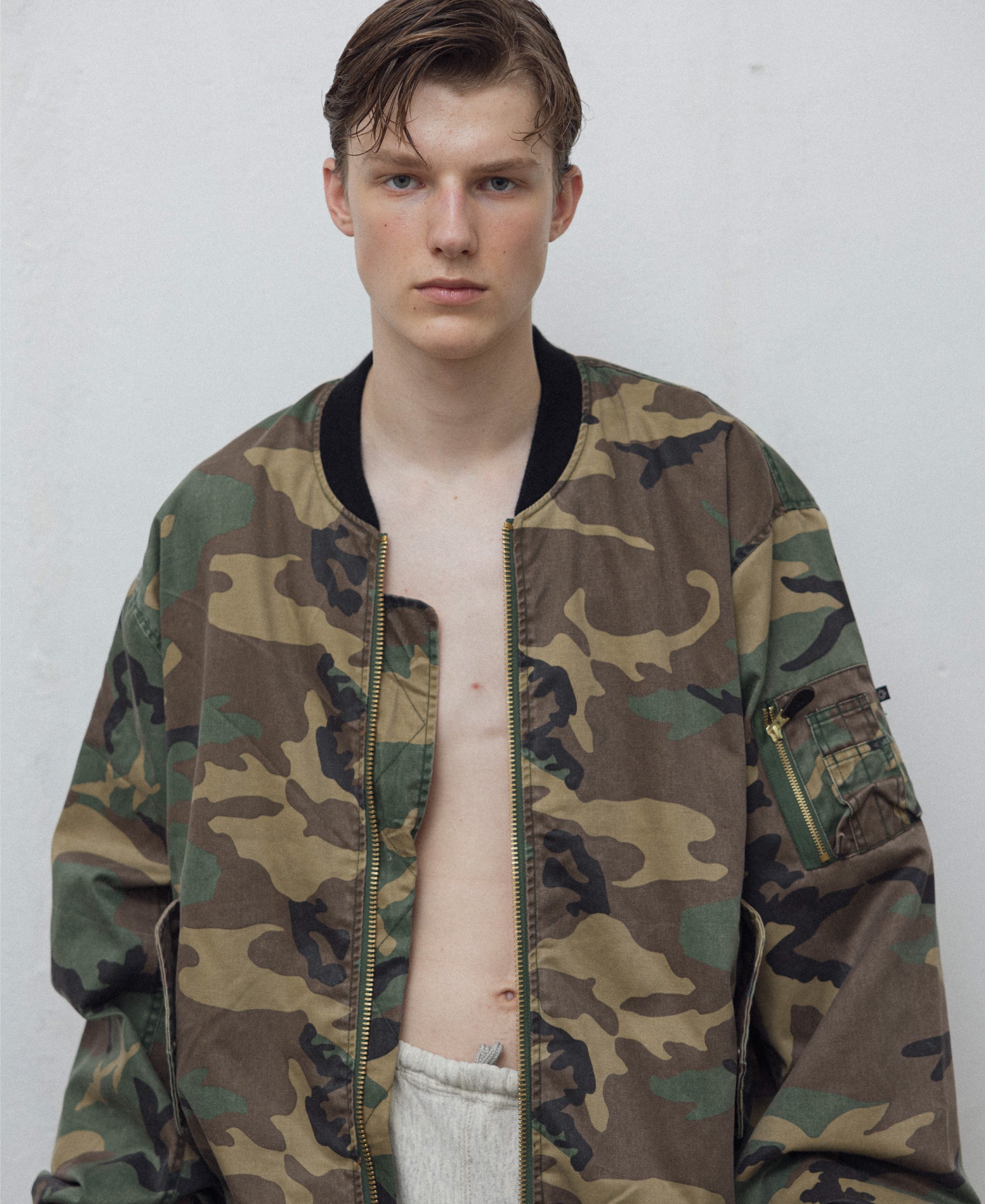 NEW | NON-PADDED BOMBER JACKET |  VINTAGE WASH WC