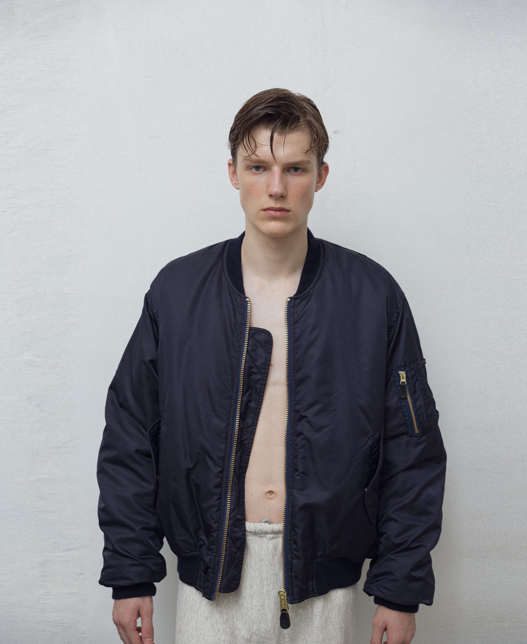 MA-1 | VINTAGE WASH BOMBER JCKET | NAVY