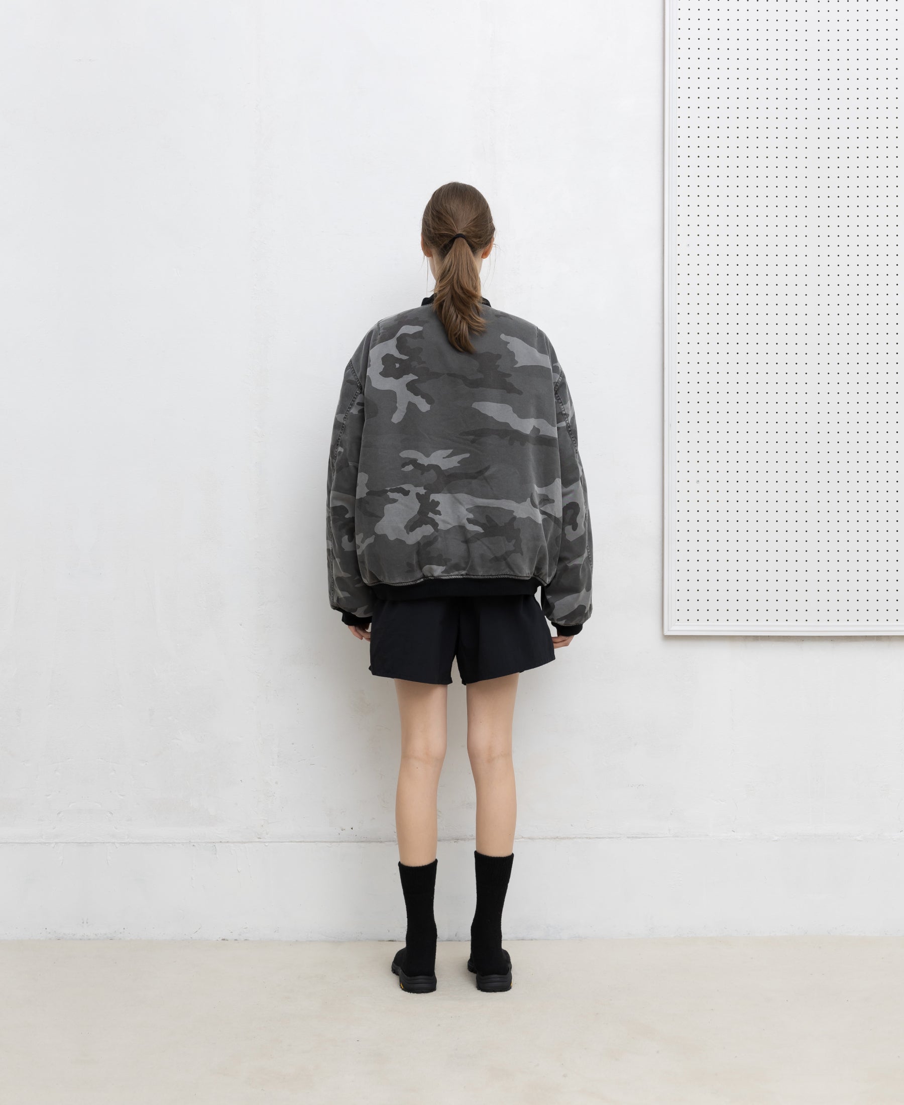 24AW | ANTIQUE WASH DOUBLE FACE CAMO BOMBER JACKET - UC