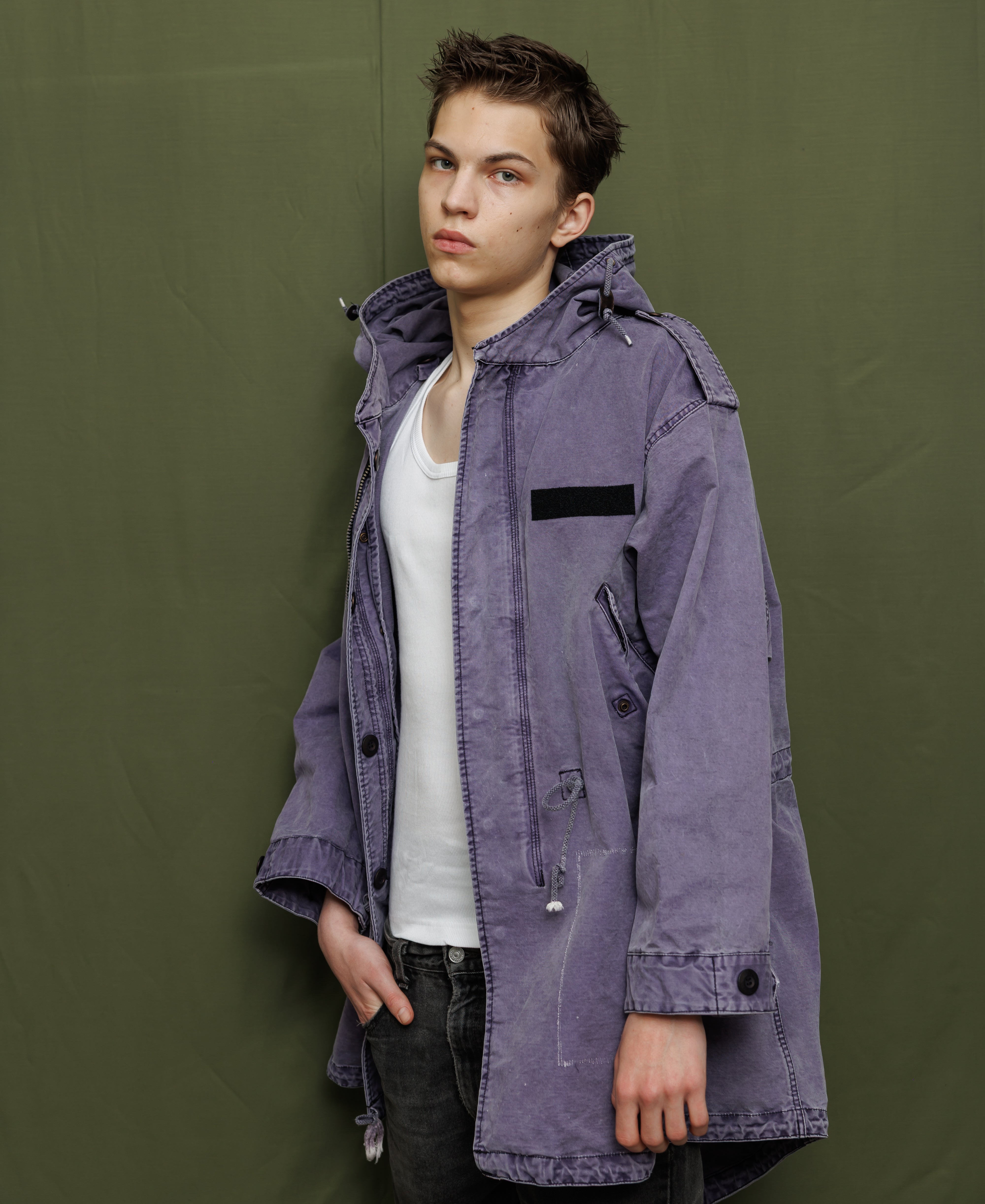 Upcycle Project | Garment Dyed M-51 Mods Coat | Purple