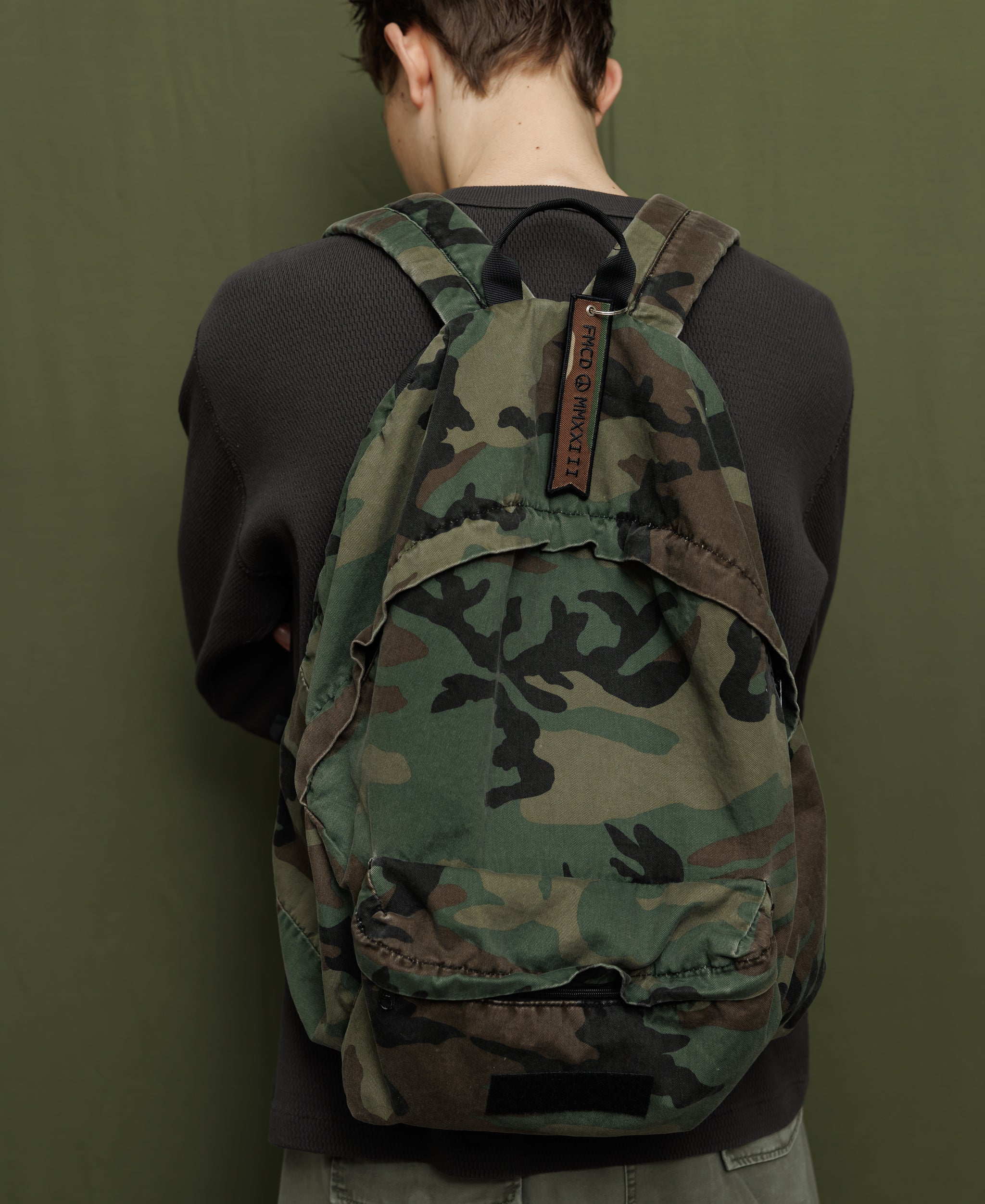 SUN FADED WASH CAMO DAY PACK - WOODLAND CAMO
