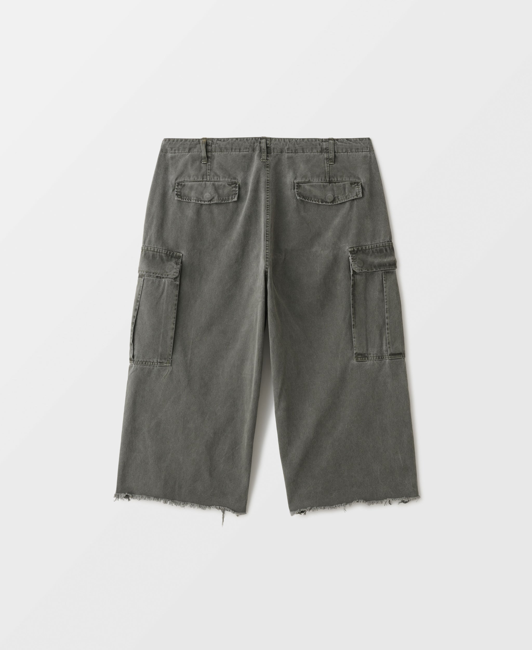 Antique Wash 3/4 Length M65 Field Cargo Trousers | Olive Drab