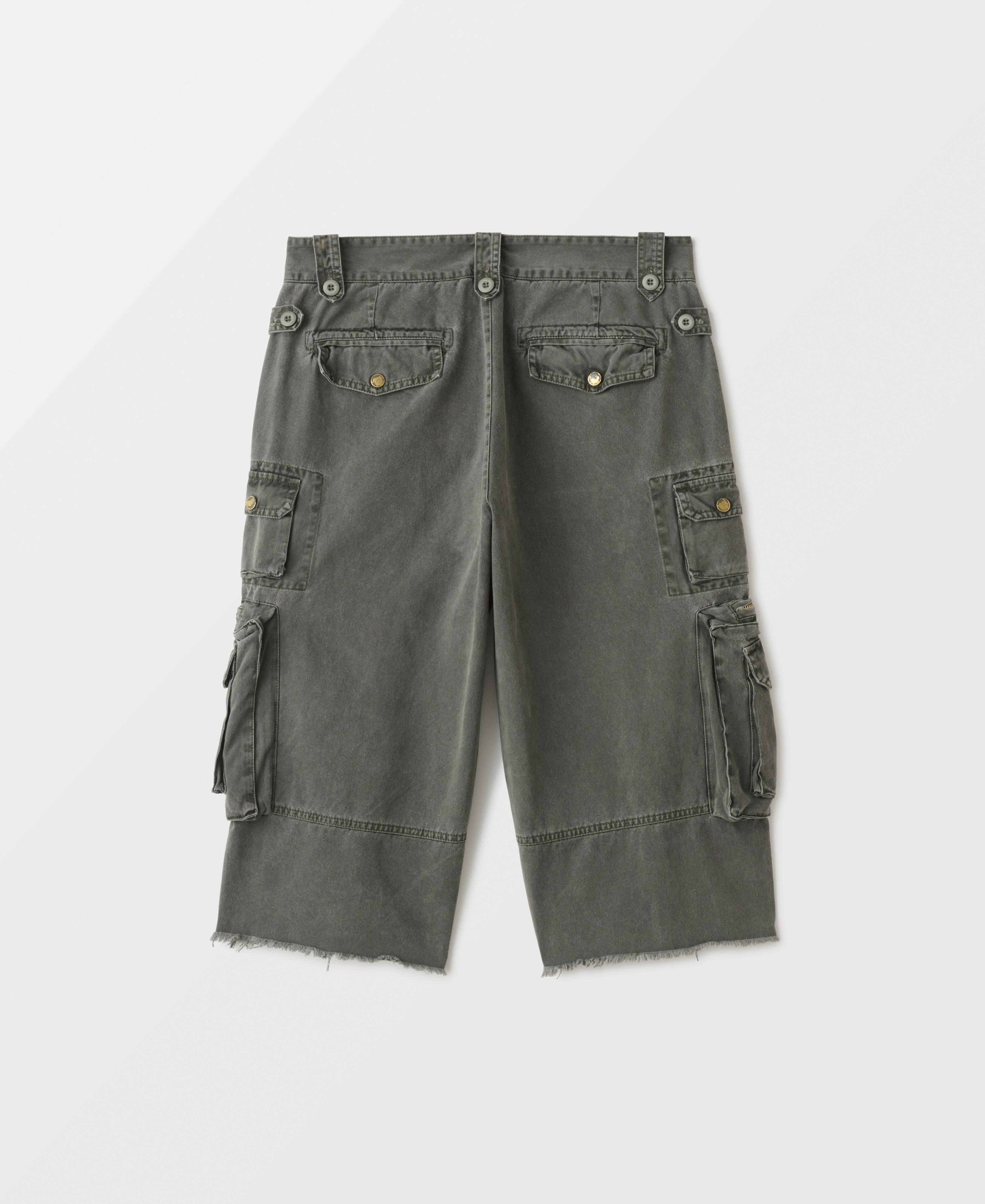 Cut off Parachute Trousers | Antique Wash