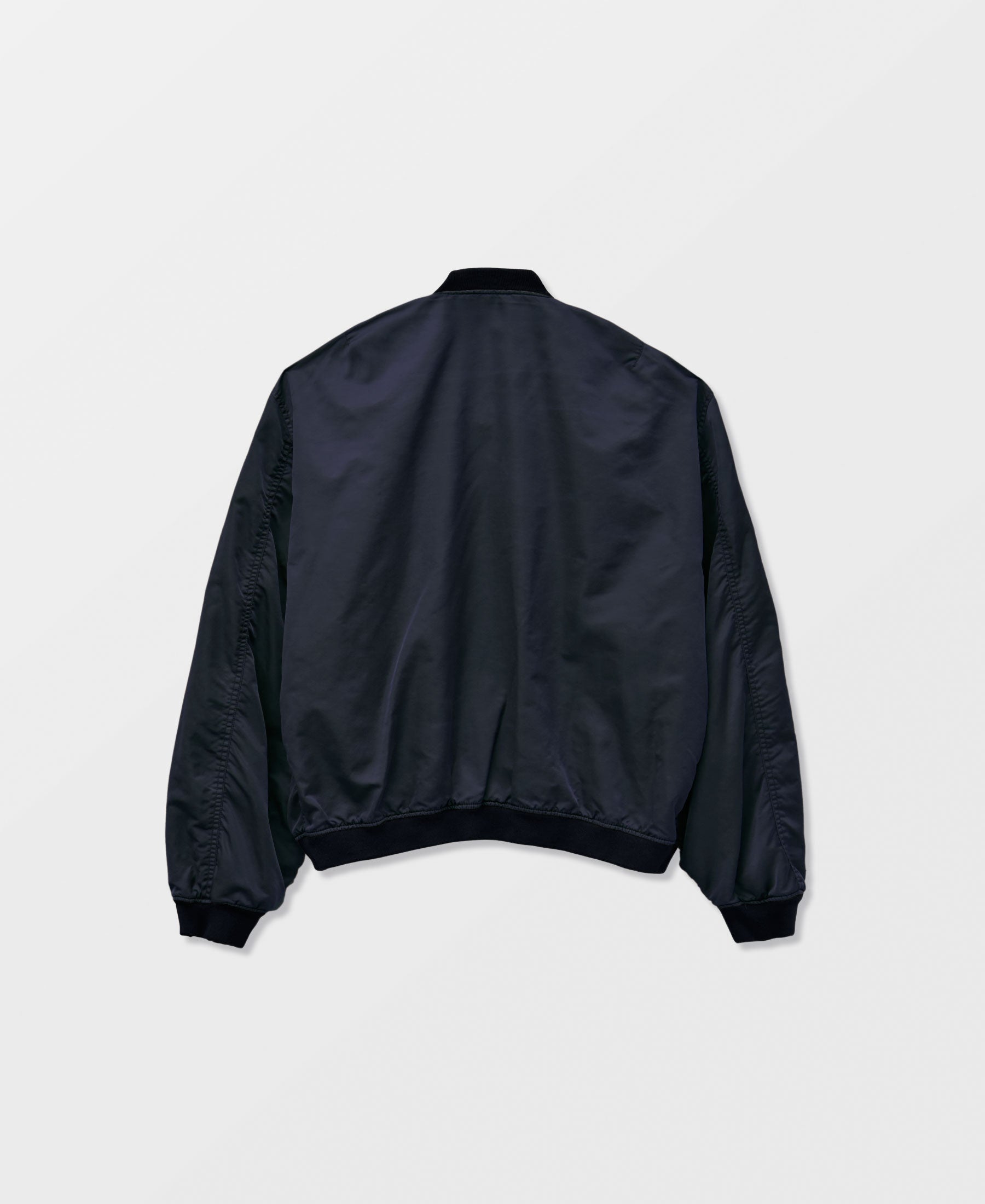 OUTLET | ANTIQUE WASH NON PADDED BOMBER JACKET | NAVY