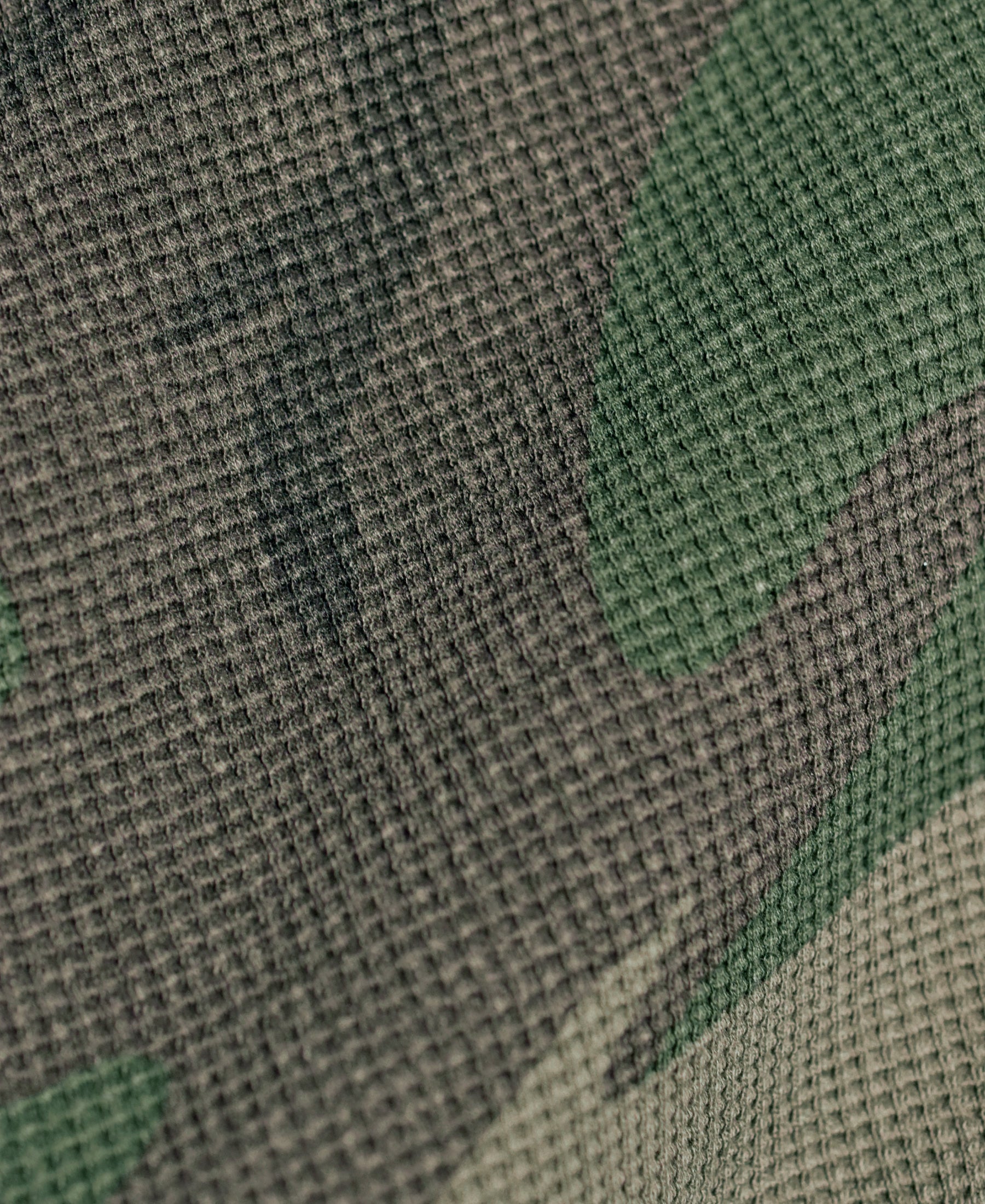 VINTAGE WASH CAMOUFLAGE WAFFLE THERMAL SHIRT
