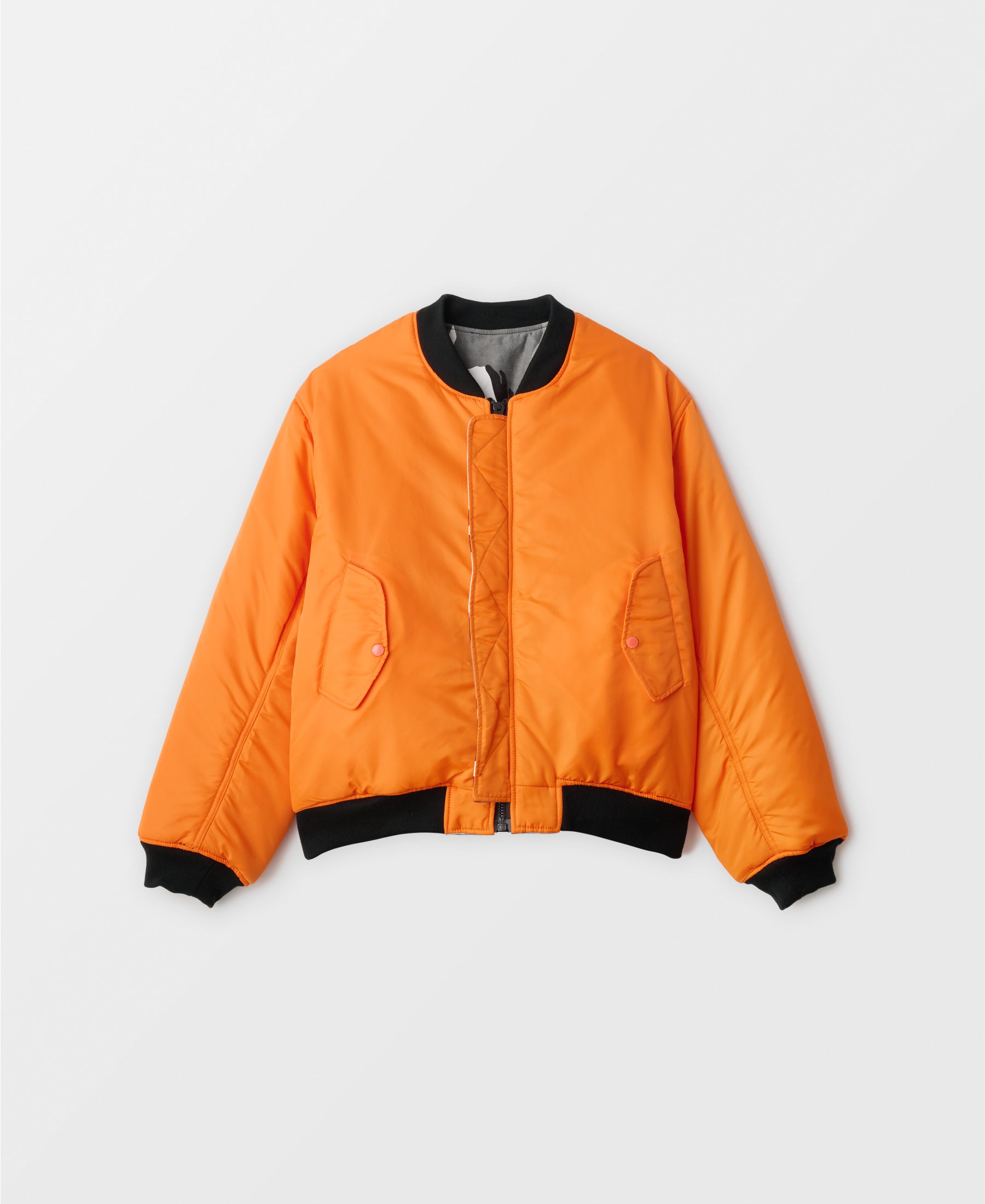 VINTAGE WASH CAMOUFLAGE DOUBLE FACE COTTON BOMBER JACKET - VERTICAL UC