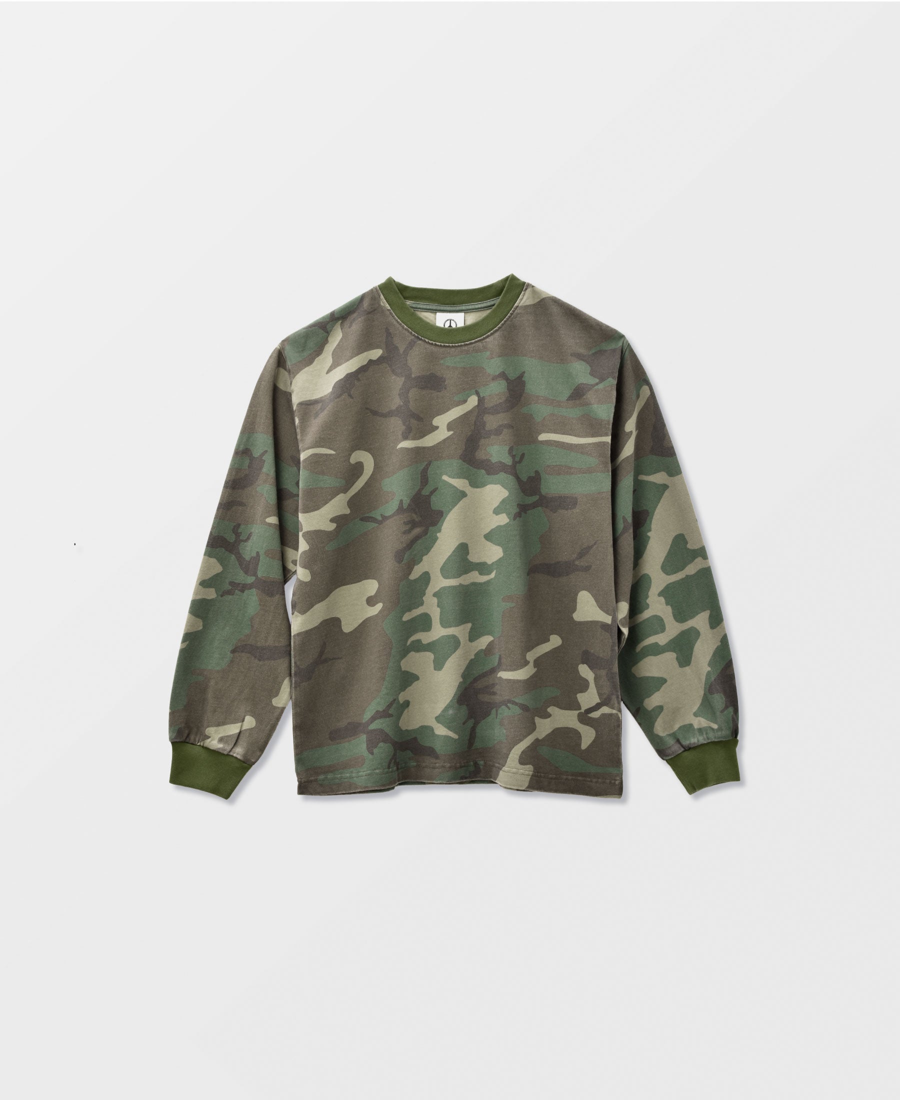 VINTAGE WASH CAMOUFLAGE LONG SLEEVE SHIRT