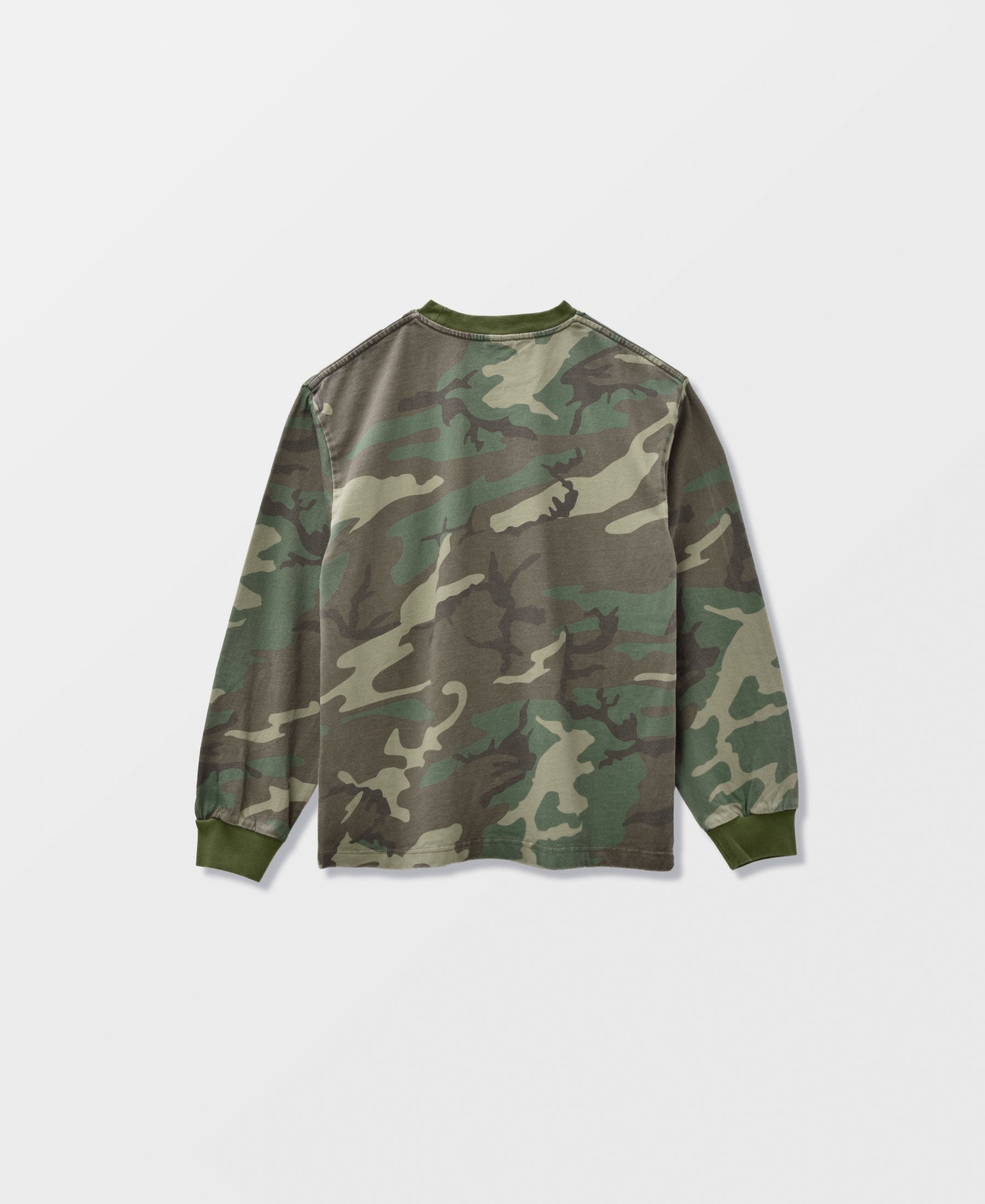 VINTAGE WASH CAMOUFLAGE LONG SLEEVE SHIRT