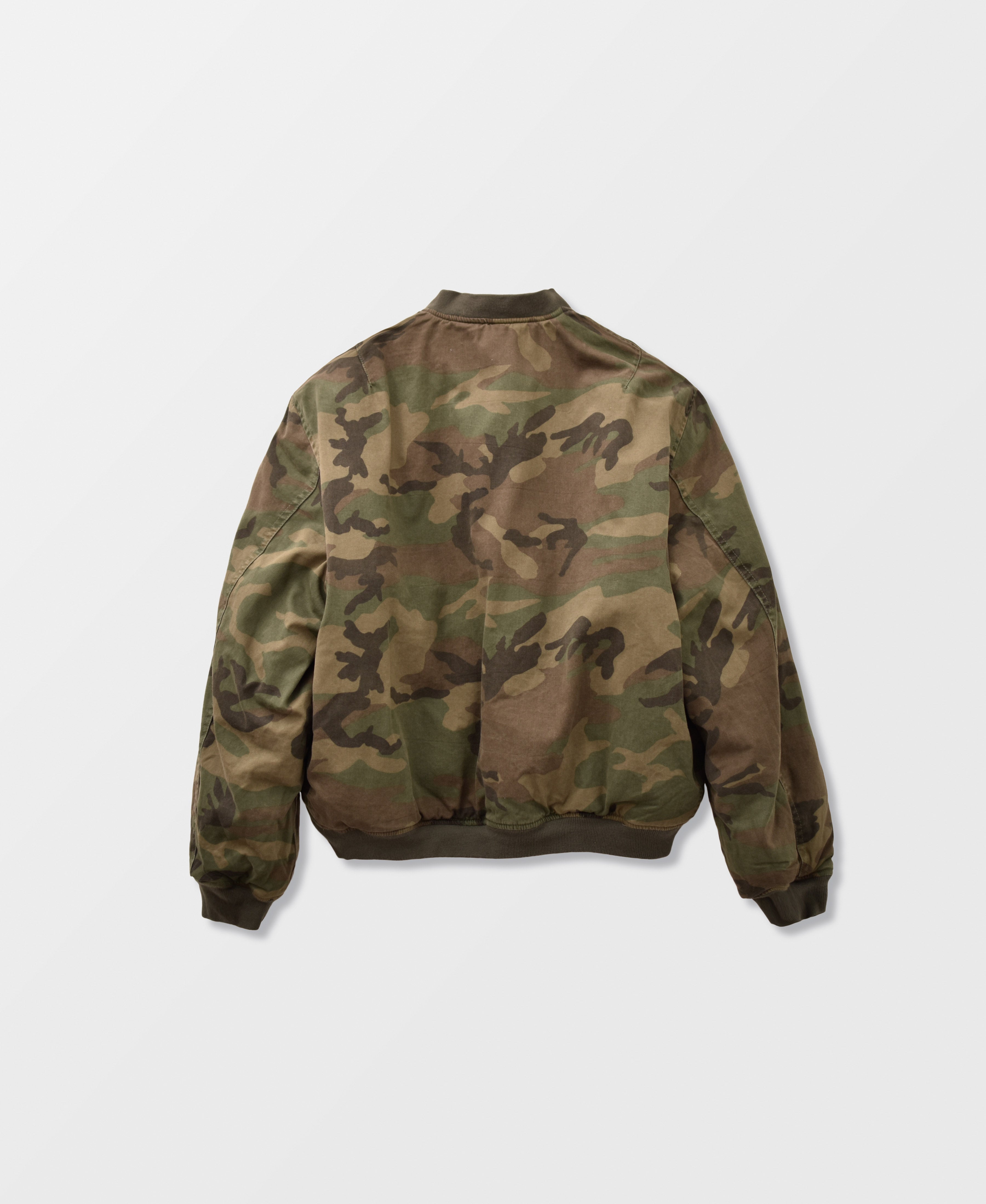サンフェイドウォッシュ コットンボンバージャケット | ウッドランド迷彩