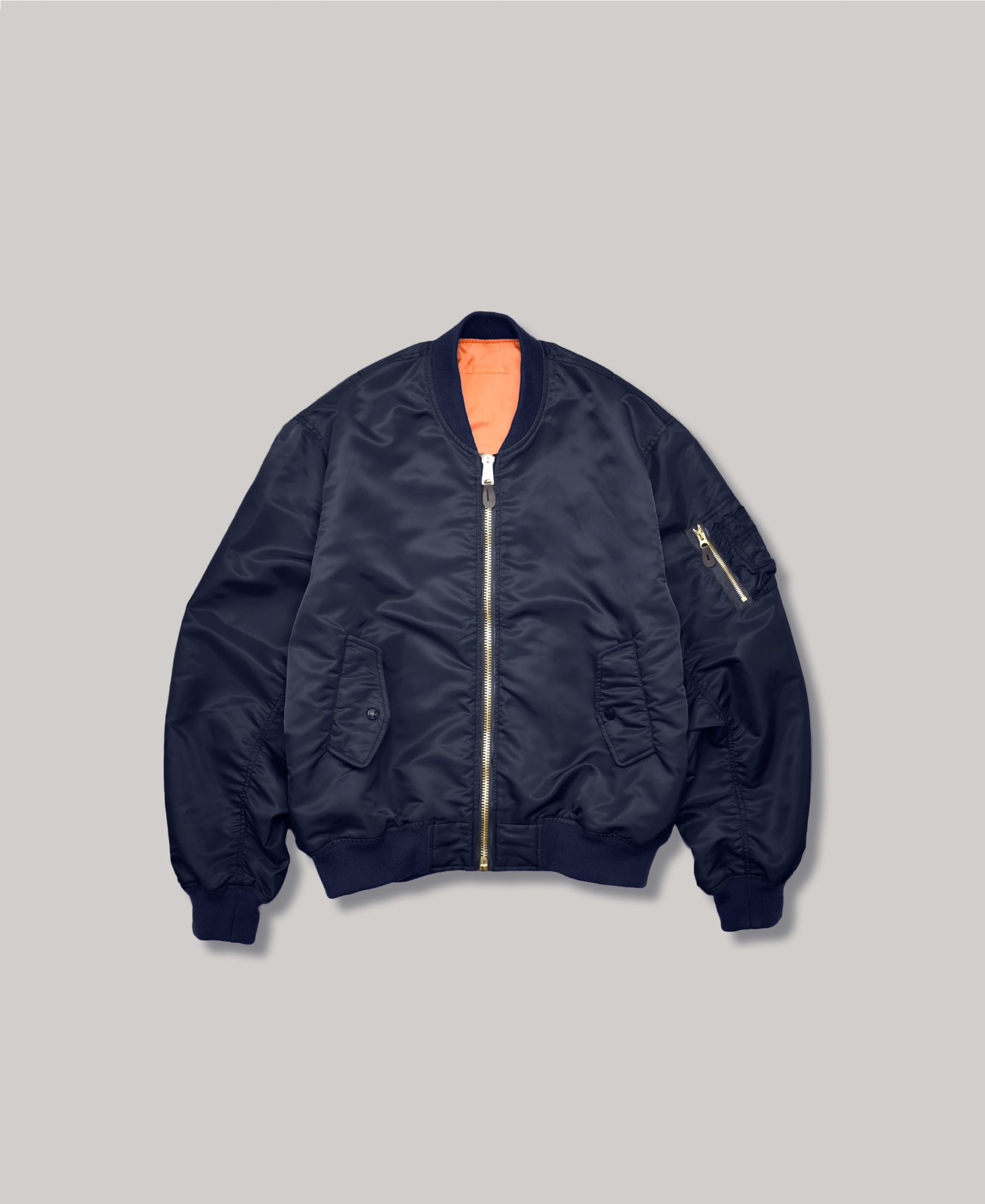 OUTLET 50%OFF | NON-PADDED BOMBER JACKET | NAVY